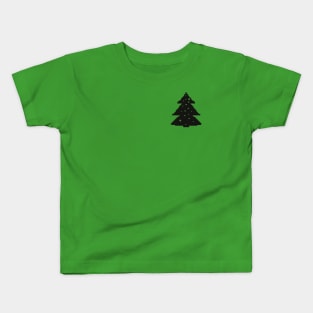 Christmas tree silhouette pixel art Kids T-Shirt